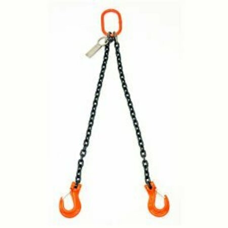 MAZZELLA Mazzella Lifting Double Leg Chain Sling W/ Sling Hook, 3' S5193203D01